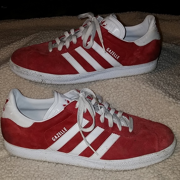 red suede adidas shoes